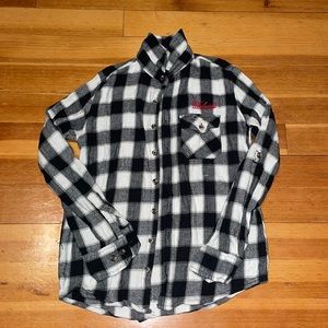 Woolrich black and white flannel shirt
